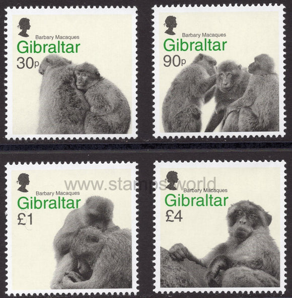 Gibraltar. 2020 Monkeys. Barbary Macaques. MNH