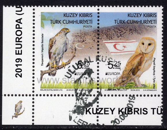 Cyprus Turkish. 2019 Europa. National Birds. CTO