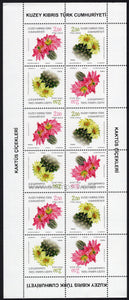 Cyprus Turkish. 2019 Cactus Flowers. MNH