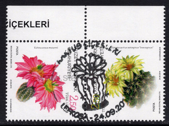 Cyprus Turkish. 2019 Cactus Flowers. CTO