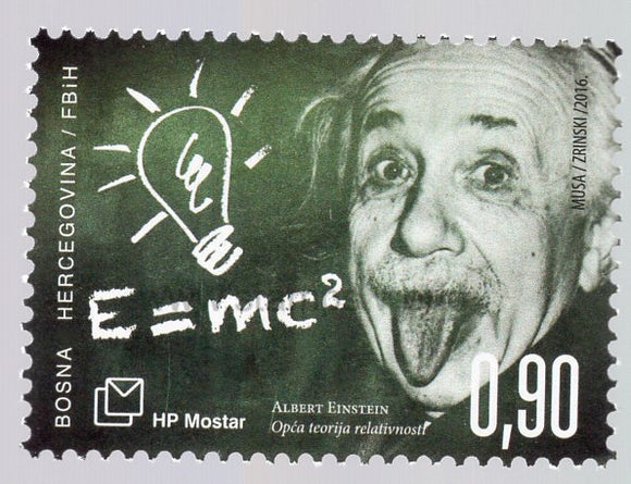 Bosnia and Herzegovina. Mostar. 2016 Albert Einstein. General Theory of Relativity. MNH