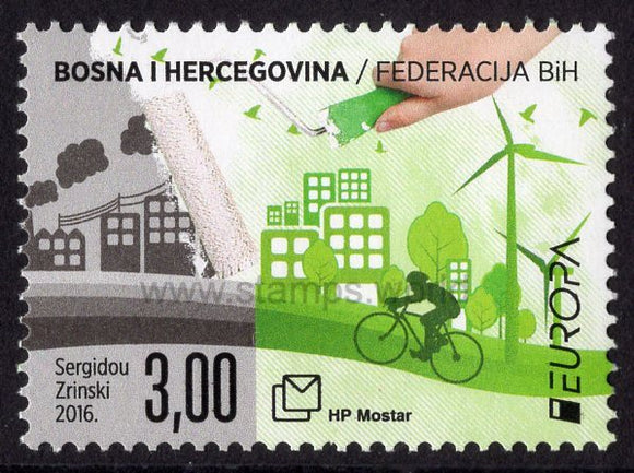 Bosnia and Herzegovina. Mostar. 2016 Europa. Think Green. MNH