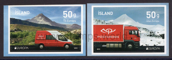 Iceland. 2013 Europa. Postal Vehicles. MNH