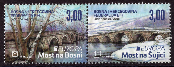 Bosnia and Herzegovina. Mostar. 2018 Europa. Bridges. MNH