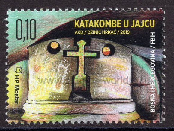 Bosnia and Herzegovina. Mostar. 2019 Archaeological treasure. Catacombs in Jajce. MNH