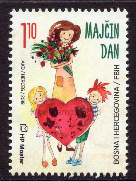 Bosnia and Herzegovina. Mostar. 2019 Mother's Day. MNH