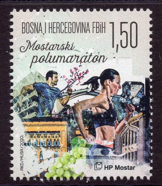 Bosnia and Herzegovina. Mostar. 2020 Mostar Half Marathon. MNH