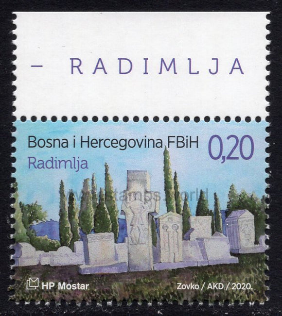Bosnia and Herzegovina. Mostar. 2020 Archaeological Treasure. Radimlja. MNH