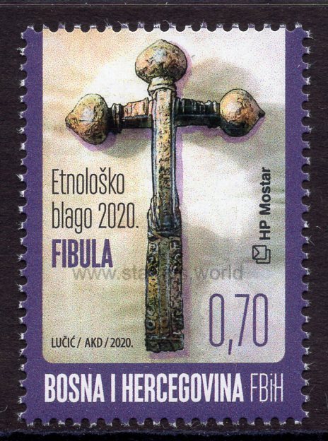 Bosnia and Herzegovina. Mostar. 2020 Ethnological Treasure. Fibula. MNH