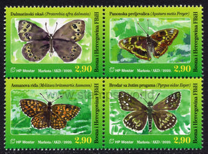 Bosnia and Herzegovina. Mostar. 2020 Butterflies. MNH