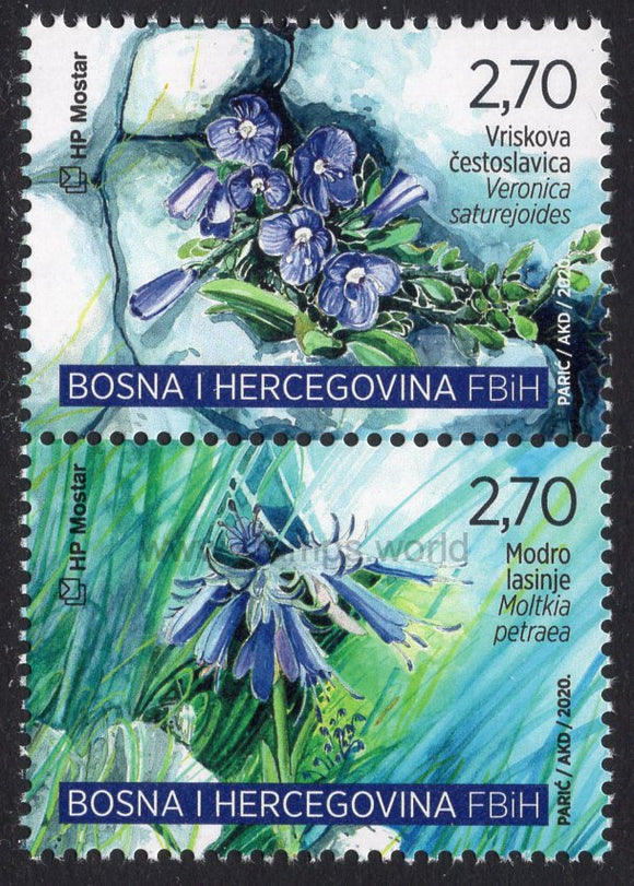 Bosnia and Herzegovina. Mostar. 2020 Flowers. MNH