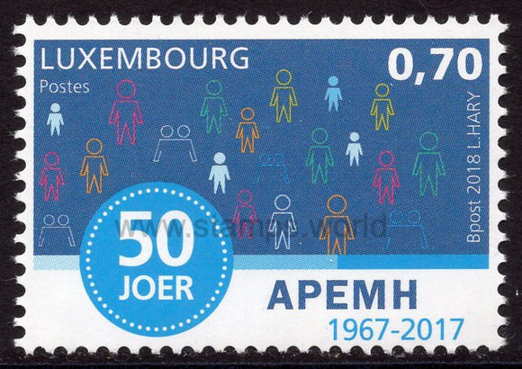 Luxembourg. 2018 50 years of APEMH. MNH