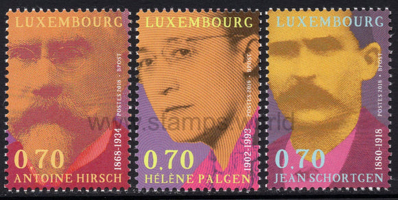 Luxembourg. 2018 Personalities. MNH