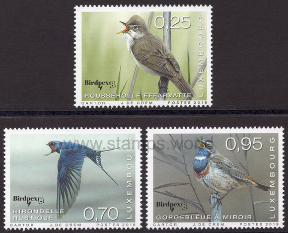 Luxembourg. 2018 Rare Birds. MNH