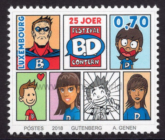 Luxembourg. 2018 25 years of Comic Book Festival in Contern. MNH