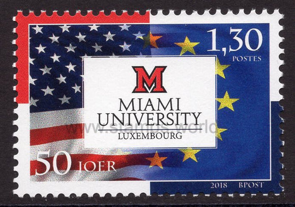 Luxembourg. 2018 50 years of Miami University in Luxembourg. MNH