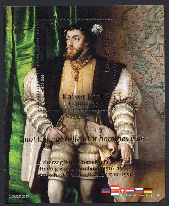 Luxembourg. 2019 Charles V. Holy Roman Emperor. MNH
