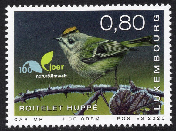 Luxembourg. 2020 100 years of Natur and Emwelt. Bird. MNH