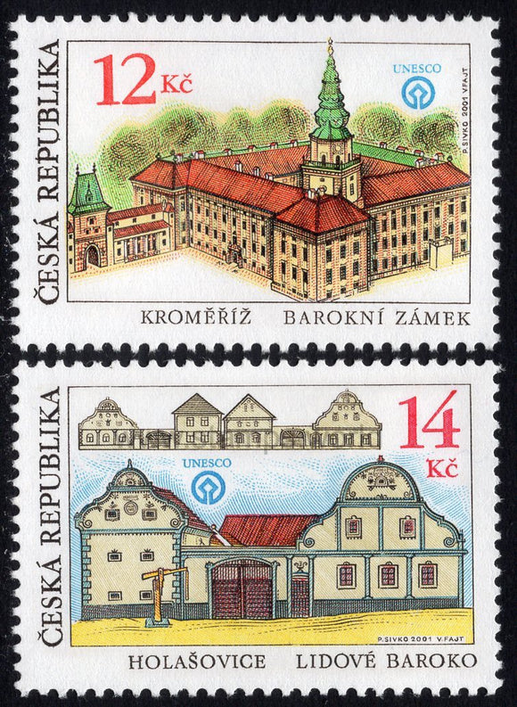Czech Republic. 2001 Beauties. Kromeriz and Holasovice. MNH