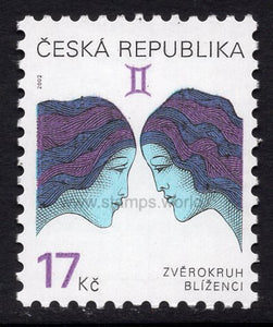 Czech Republic. 2002 Sign of Zodiac. Geminis. MNH