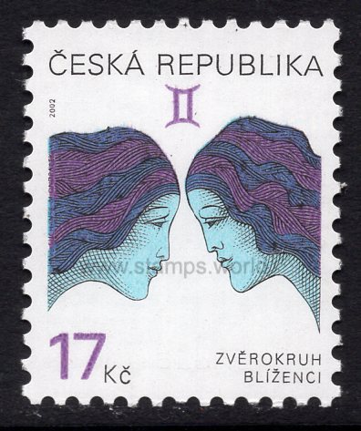 Czech Republic. 2002 Sign of Zodiac. Geminis. MNH