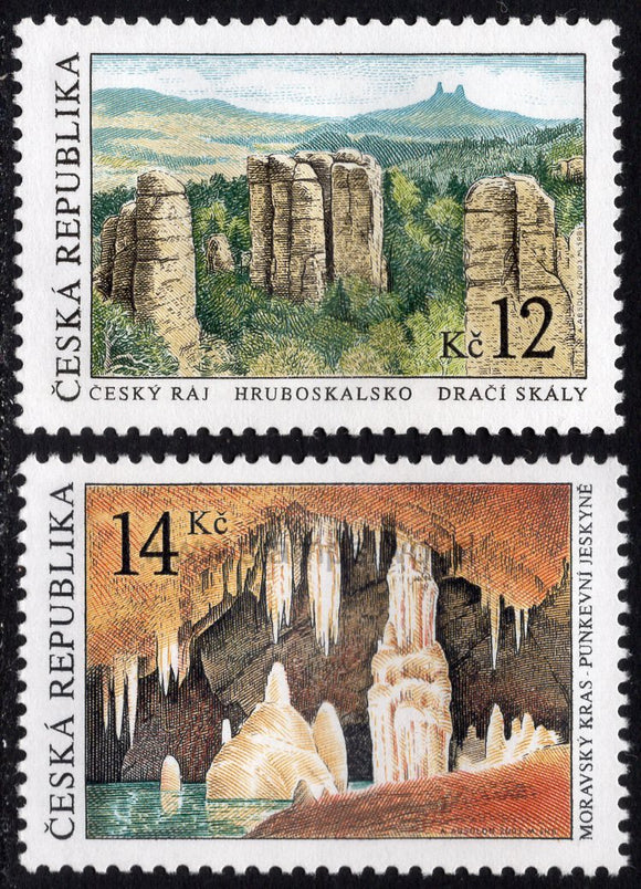 Czech Republic. 2003 Beauties. Cesky Raj and Moravsky Kras. MNH