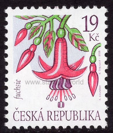 Czech Republic. 2005 Flowers. Fuchsia. MNH