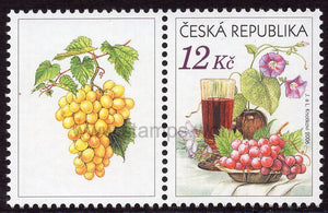 Czech Republic. 2006 Still life with grape and wine. MNH