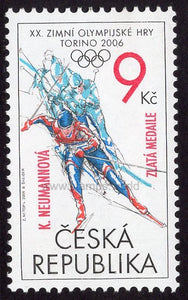 Czech Republic. 2006 Winter Olympic Games. Torino. Katerina Neumannova. MNH