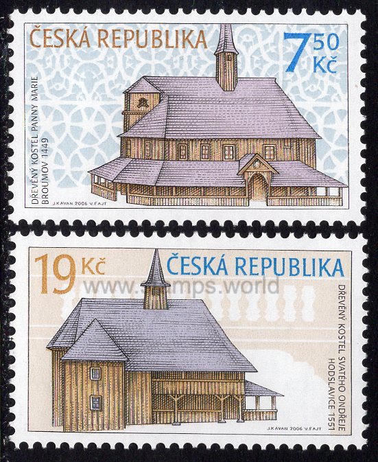 Czech Republic. 2006 Wooden Churches. MNH