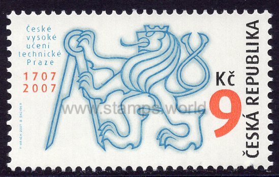Czech Republic. 2007 Czech Technical University in Prague. MNH