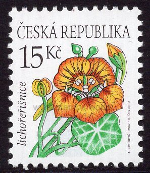 Czech Republic. 2007 Flowers. Tropaeolum. MNH