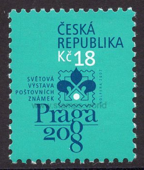 Czech Republic. 2007 World Exhibition of Postage Stamps PRAGA 2008. 18 czk. MNH