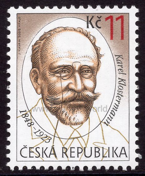 Czech Republic. 2008 Karel Klostermann. Writer. MNH