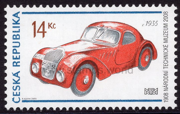 Czech Republic. 2008 National Technical Museum. Sport car JAWA 750. MNH