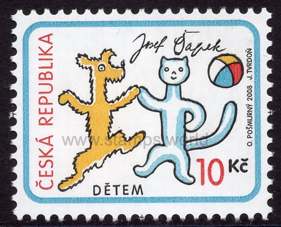 Czech Republic. 2008 For Children: J. Capek. Story on Doggy and Kitty. MNH