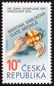 Czech Republic. 2010 Winter Olympic Games. Vancouver. Martina Sablikova. MNH