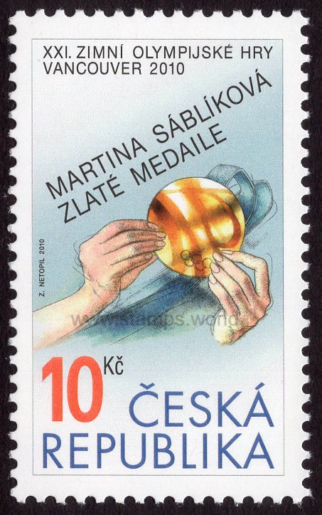 Czech Republic. 2010 Winter Olympic Games. Vancouver. Martina Sablikova. MNH