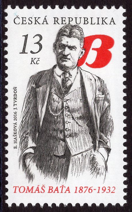Czech Republic. 2016 Personalities. Tomas Bata. MNH