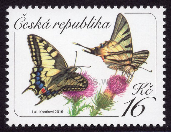 Czech Republic. 2016 Butterflies. Swallowtails. MNH