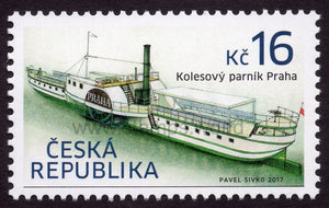 Czech Republic. 2017 Historical Vehicles. Paddle steamer Prague. MNH