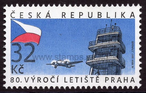 Czech Republic. 2017 80 years of Prague Airport. MNH