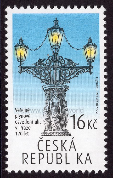 Czech Republic. 2017 170 years of public street gas lighting. MNH