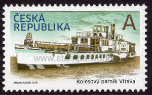 Czech Republic. 2018 Historical Vehicles. Paddle Steamer Vltava. MNH