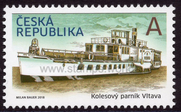Czech Republic. 2018 Historical Vehicles. Paddle Steamer Vltava. MNH