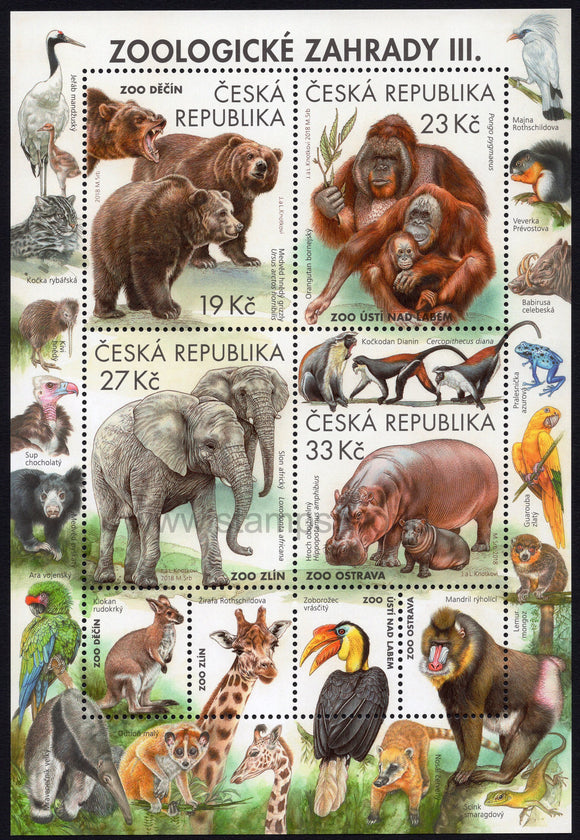 Czech Republic. 2018 Nature Protection. Zoological Gardens III. MNH