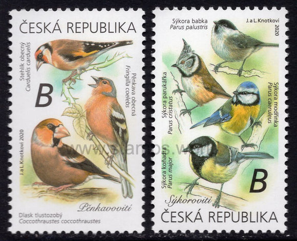Czech Republic. 2020 Songbirds. Tits and Finches Families. MNH