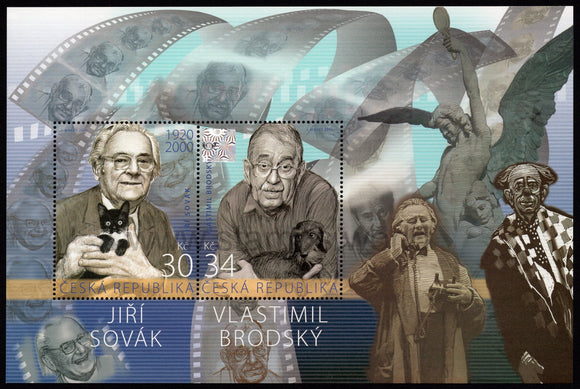 Czech Republic. 2020 Czech Actors. Jiri Sovak and Vlastimil Brodsky. MNH