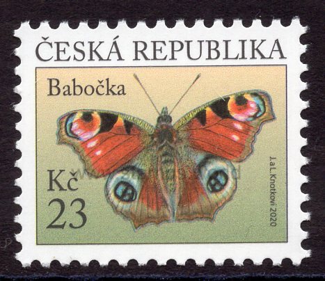 Czech Republic. 2020 Peacock Butterfly. MNH