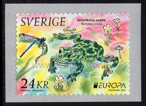 Sweden. 2021 Europa. Precious nature. European green toad. MNH